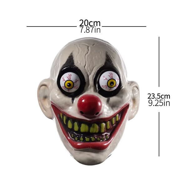 Googly Eye Clown Half Mask ONE SIZE FITS MOST - Picture 7 of 9